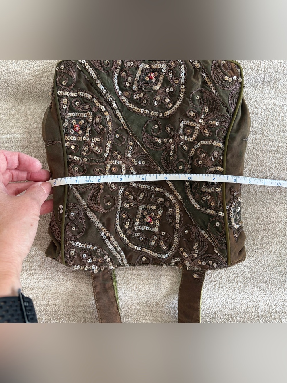 Beautiful PHYLLIS LEIBOVITZ boho sequin handbag 🤩 - Picture 4 of 7